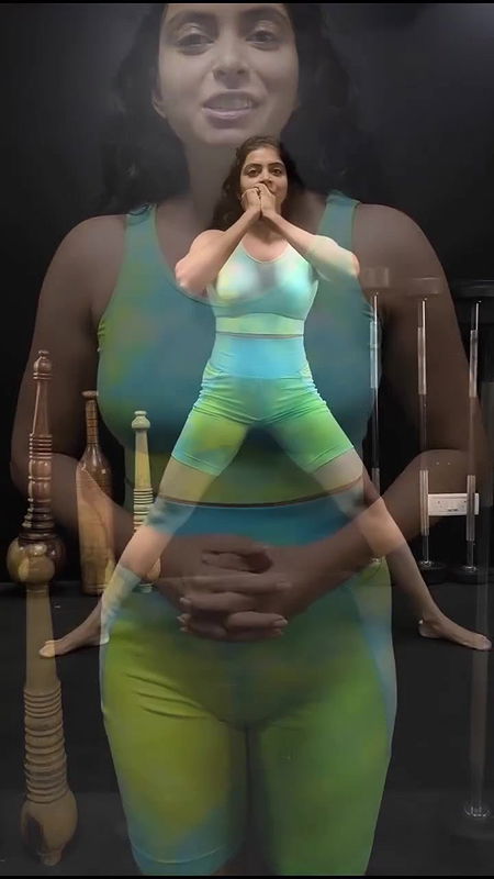 Actress Gayathri Rema tight boobs pussy ass erotic show in gym outfit very sexy 2