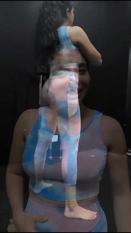 Actress Gayathri Rema tight boobs pussy ass erotic show in gym outfit very sexy 2