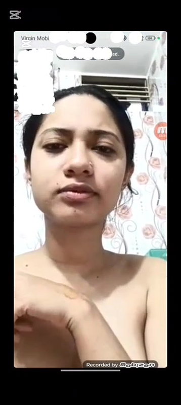 Hot sexy girl showing her big shaggy tits in bathroom Video call2