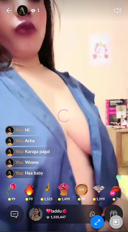 Hot Laddu Live 121 on Tango Spitting on Boobs and Pussy Show2