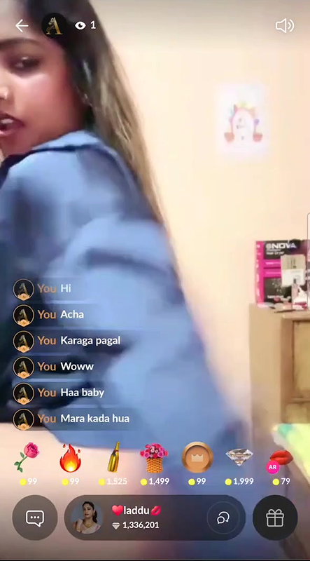 Hot Laddu Live 121 on Tango Spitting on Boobs and Pussy Show2