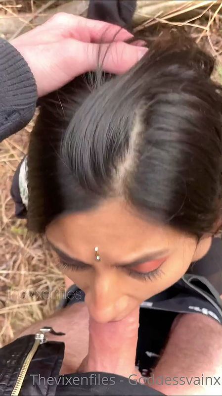The Indian vixen Bengali vixen outdoor blowjob 2