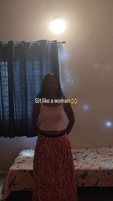 malayali girl pierced navel and nipple pokie in white dress  2