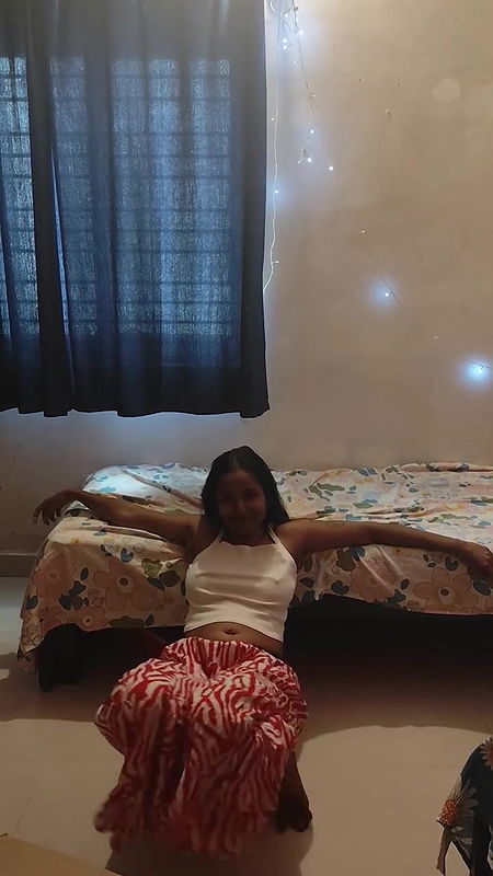 malayali girl pierced navel and nipple pokie in white dress  2