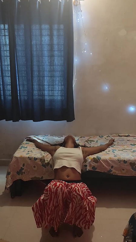 malayali girl pierced navel and nipple pokie in white dress  2