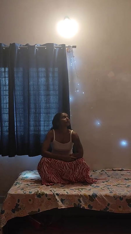 malayali girl pierced navel and nipple pokie in white dress  2