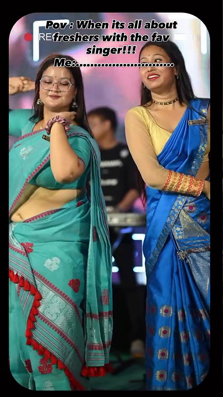 Nepali fleshy teacher open navel show in blue saree  2