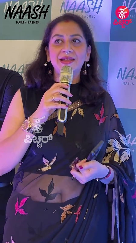 Sudharani sexy navel in transaparent black saree  2