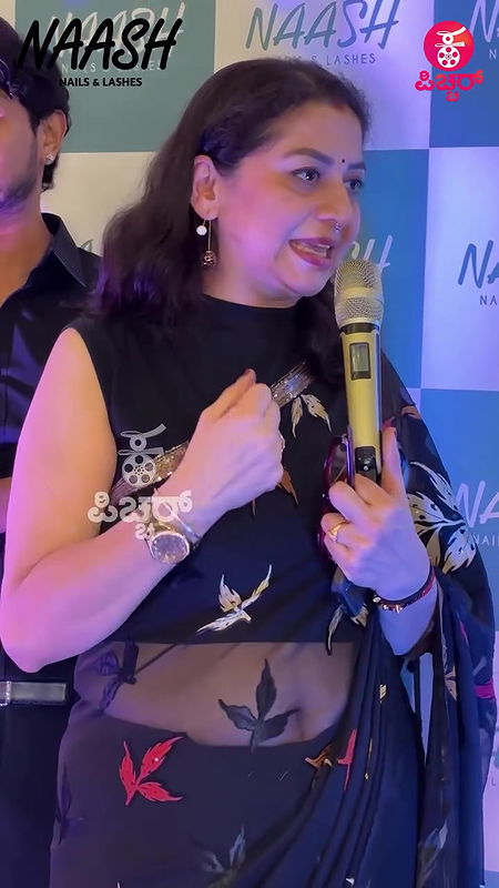 Sudharani sexy navel in transaparent black saree  2