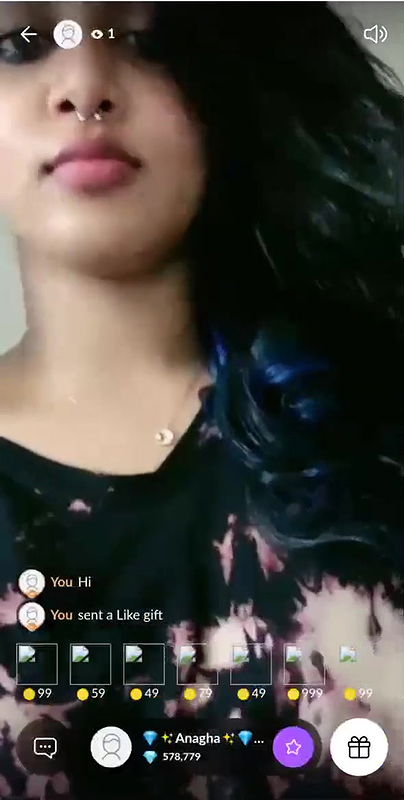 Beautiful Anagha Quick Boobage Flash Live With Face  2