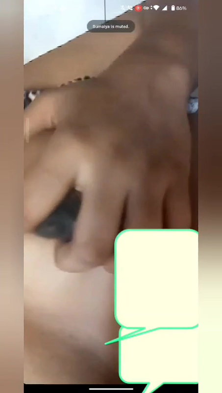 Sexy chubby gf enjoying with pressing her boobs in vc2