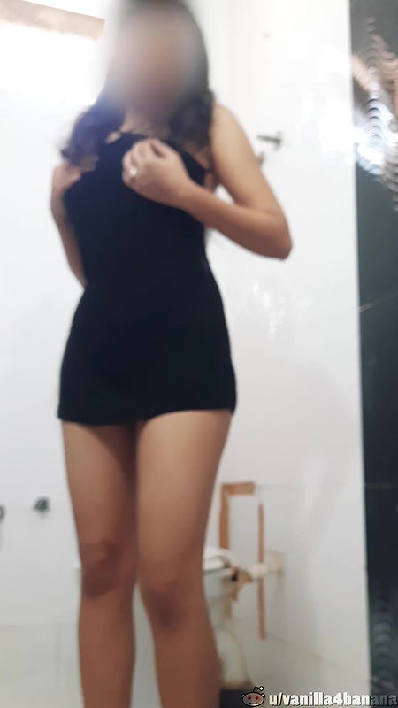 Captured in the washroom dripping and teasing in my black set2