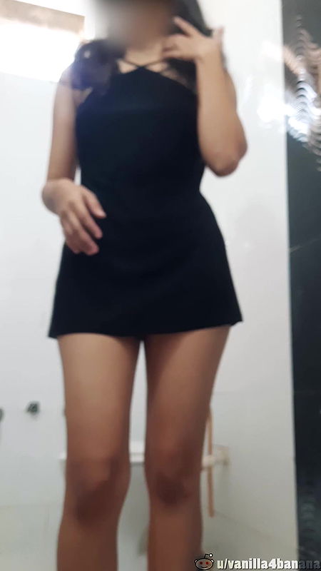 Captured in the washroom dripping and teasing in my black set2