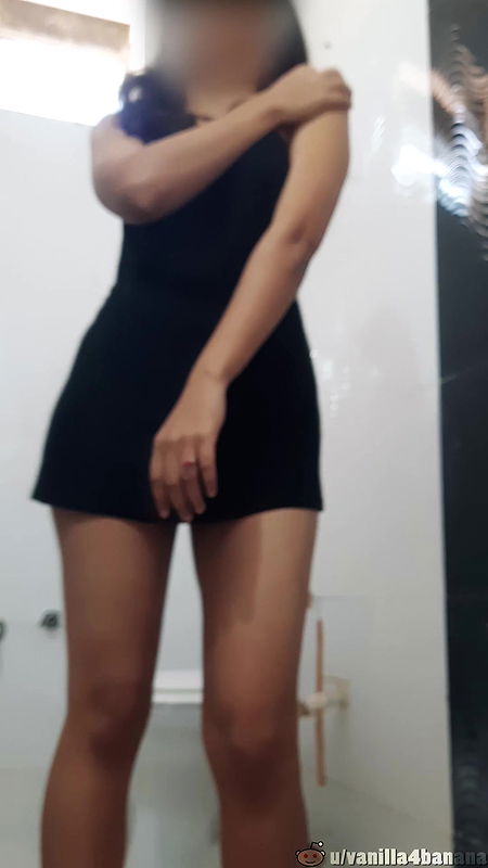 Captured in the washroom dripping and teasing in my black set2