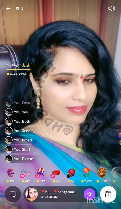 Hot Bujji Bangaram Telugu MILF Show Boobs and Clean Shaven Armpits With Face2