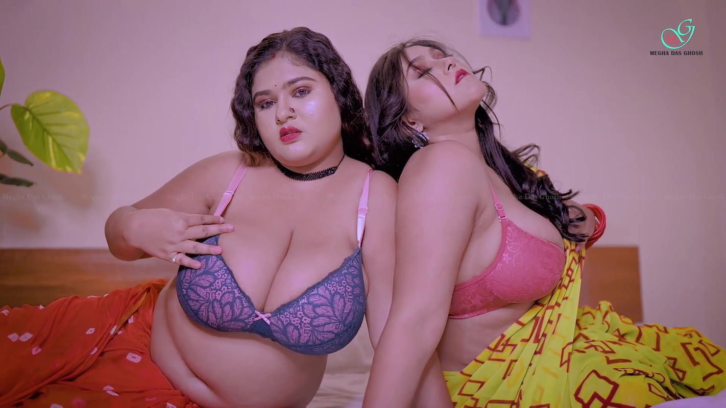 Booby megha das ghosh and candy huge cleavage show lesbian romantic photoshoot2