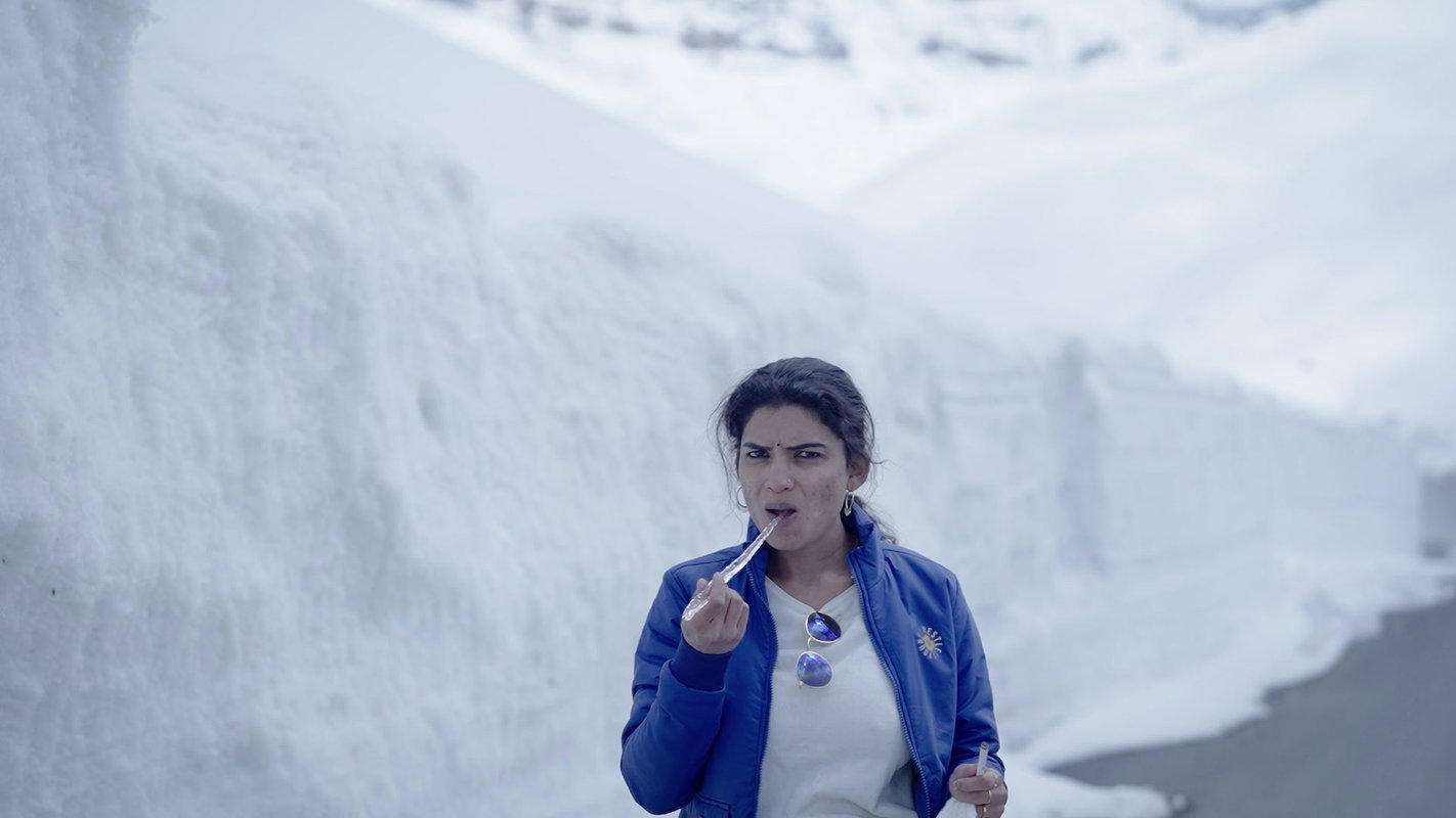 Resmi Nair Horny Strip and Take A Piss In the Snow ~ App Content