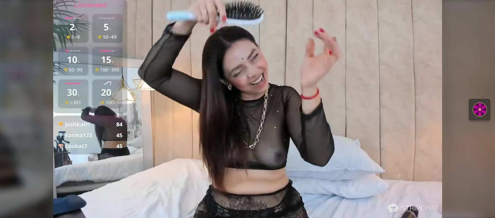 Aunty in see through top Showing her boobs