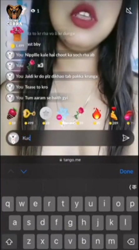 Tango Babe Nicki Showing Her Mangoes on 121 Live With Face2