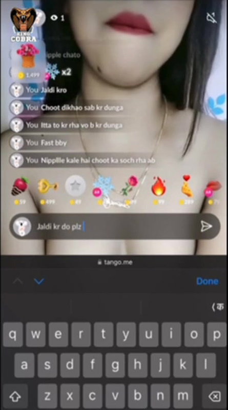 Tango Babe Nicki Showing Her Mangoes on 121 Live With Face2