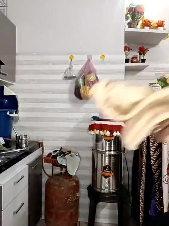 Hot bhabi couple showing and sucking her own boobs in kitchen2