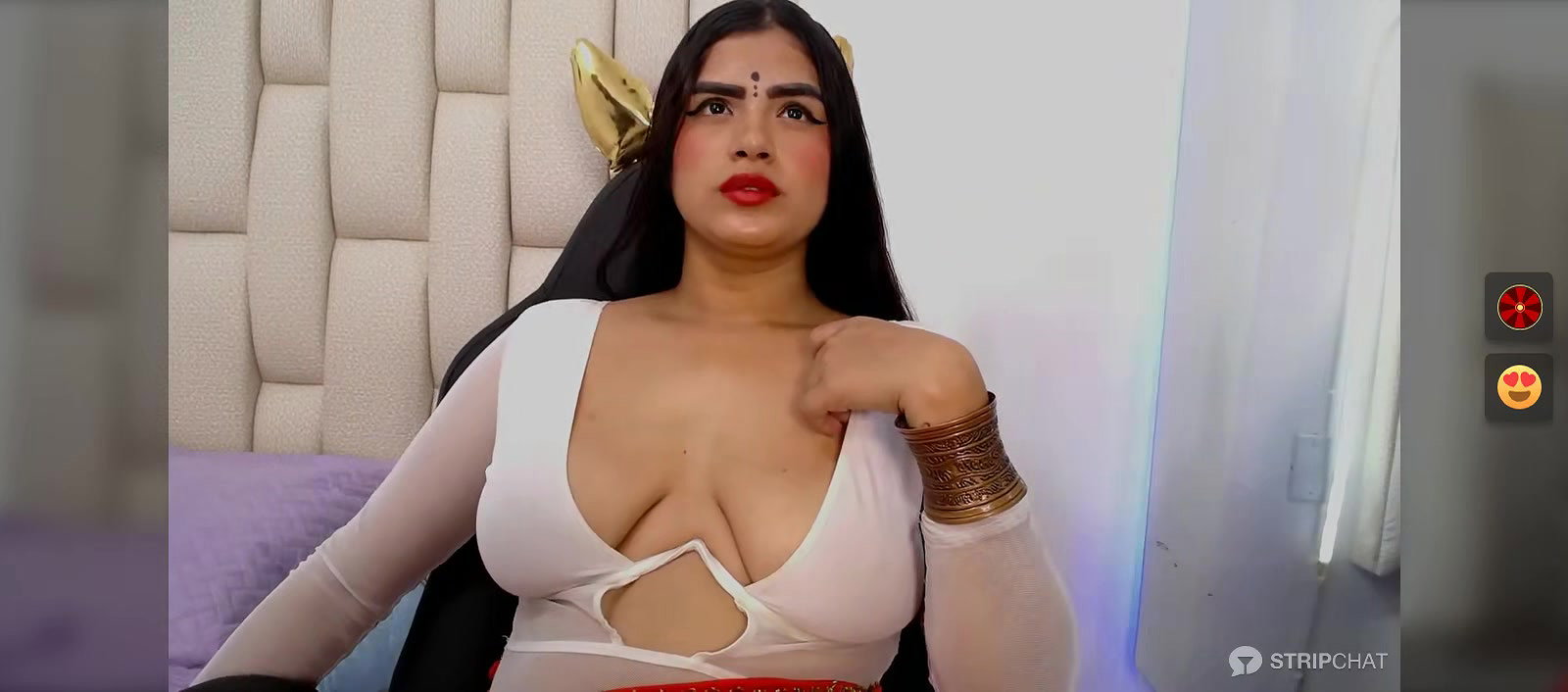 Sexy Bhabhi in See through blouse Exposing Boobs2