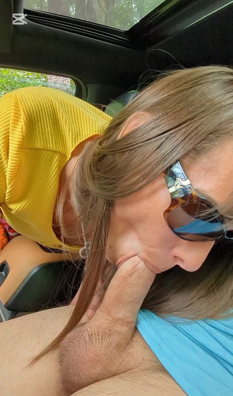 NAUGHTINESS HOT WIFE GIVING DEEP BJ IN CAR TO LOVER 2