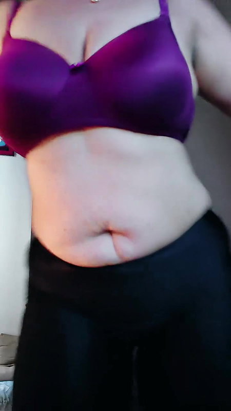 busty desi aunty playing with boobs in pink bra 2