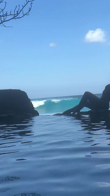 DUSKY HOTWIFE KHYATISHREE EROTIC WET LOOK IN POOL 2