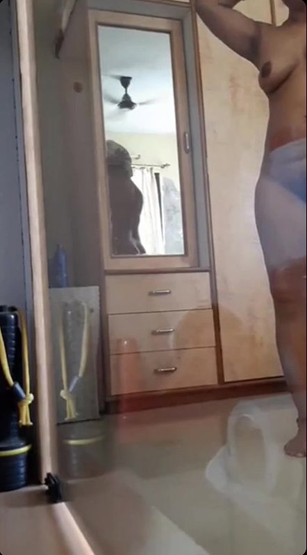 Sexy Milf Mom Nude Captured By Son After Bath 2