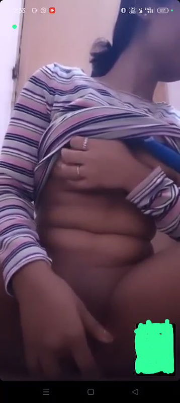 Arohi hot girl little shy to show her boobs in video call 2