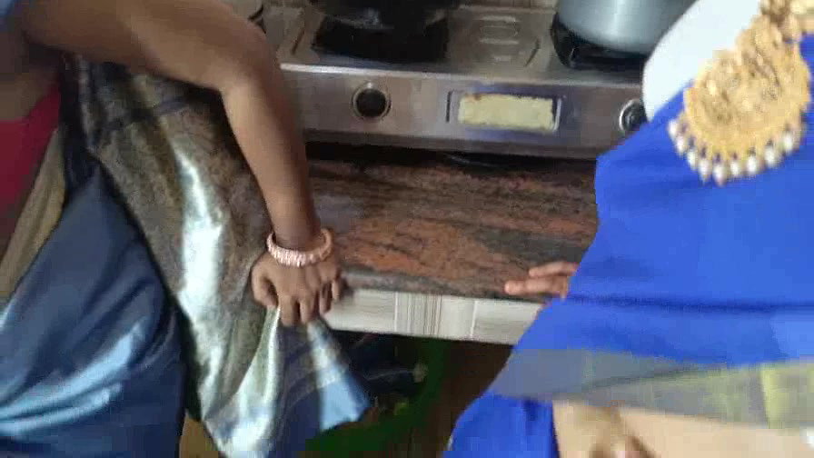 Wife with Sister Enjoy in Kitchen 2