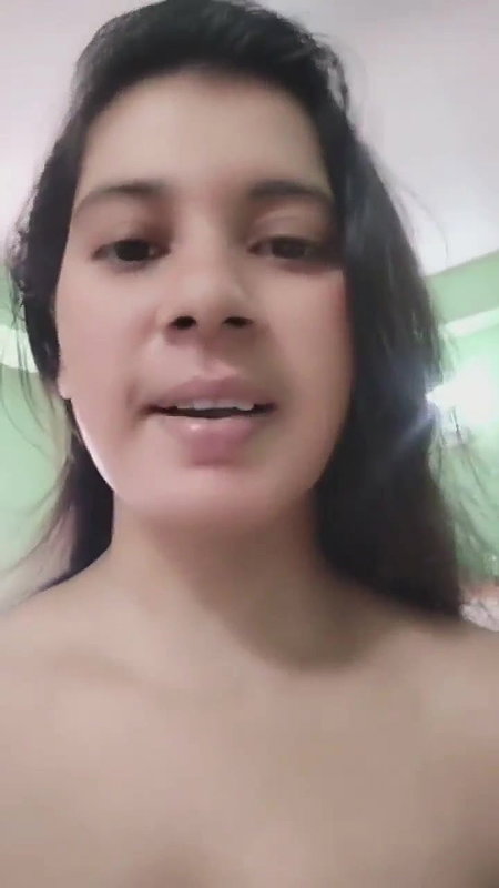 Hot cute babe showing her tits with cute expression and dirty talking 2