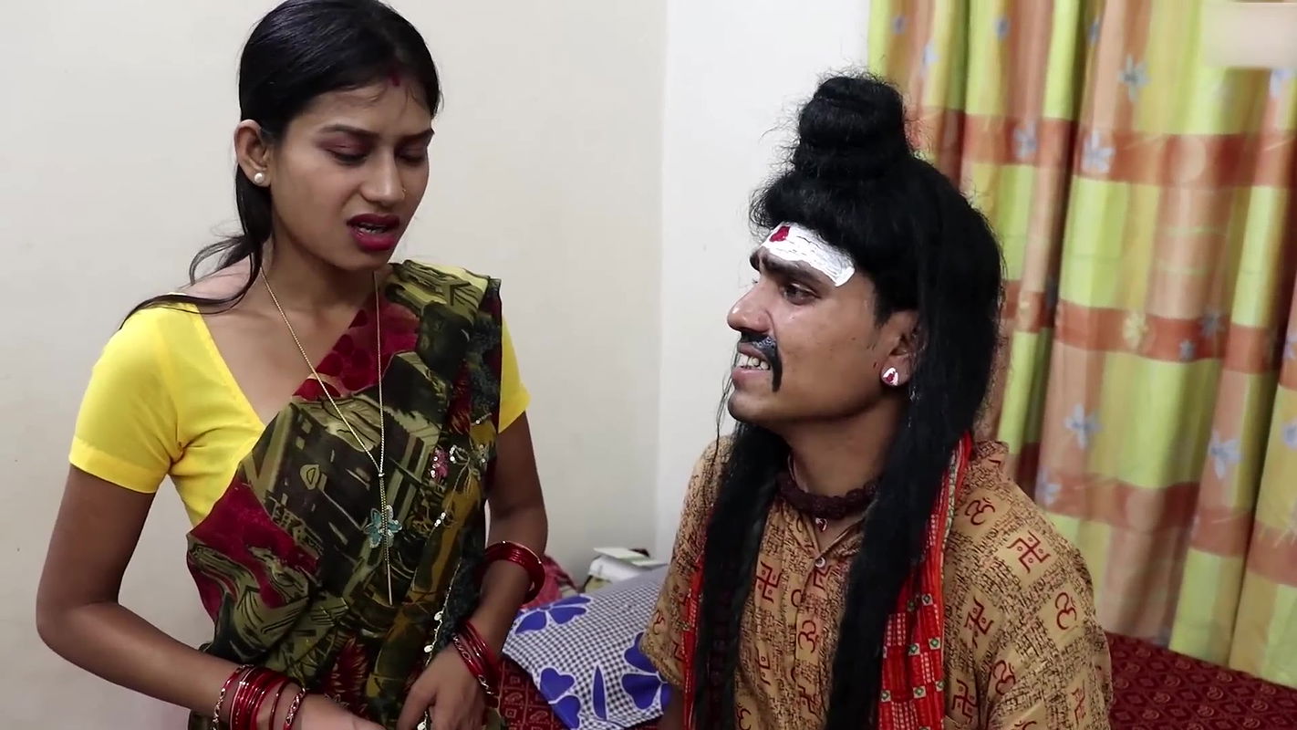 Hot Baba enjoying boob of yellow saree lady