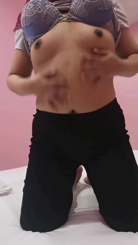 A beautiful hijab girl came home from work and was by her husband until she was tired