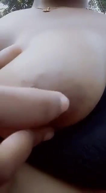 Beautiful Girl Playing with Boobs