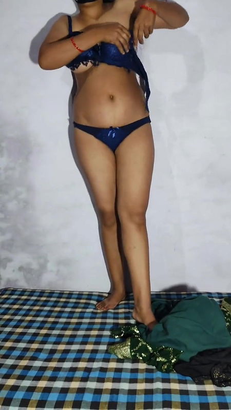 3rd Day of Young Tight Boobs Bhabhi Playing with Self