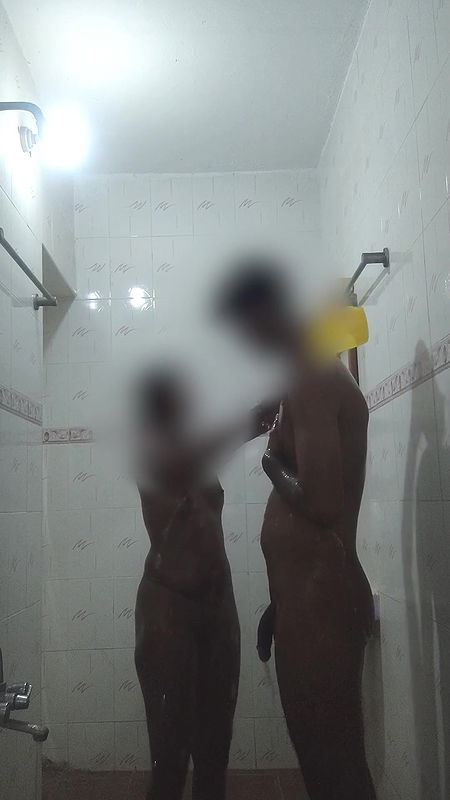 Cute Indian GF & BF Bathing Sucking Fucking Together