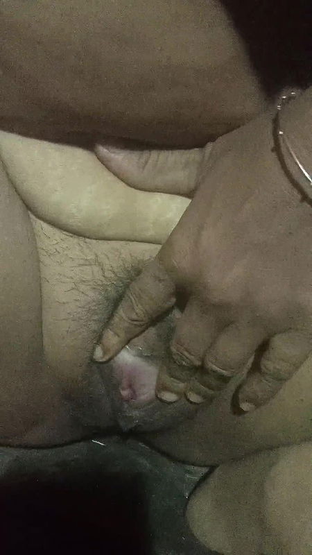 Beautiful sister-in-law has sex with finger at night