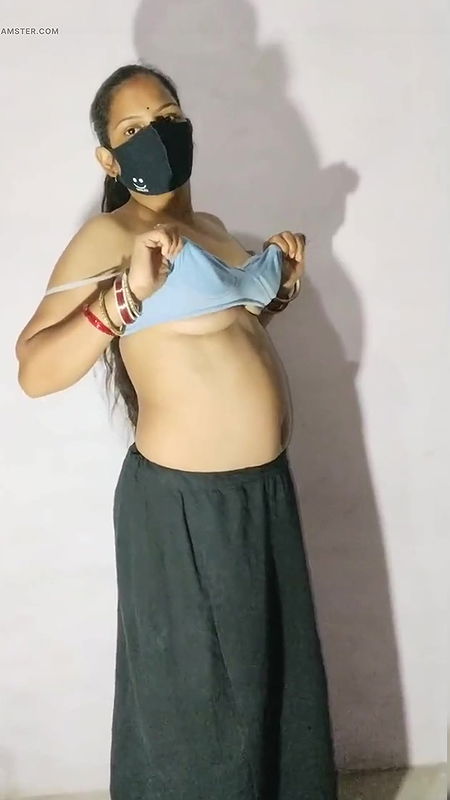 Young Tight Boobs Bhabhi Playing with Self