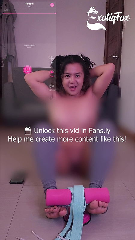 Doing sit ups with my lush inside both holes. I lost count, it’s too distracting!