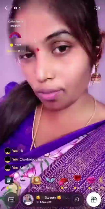 Sweety Telugu MILF Juicy Boobage Tango Live 121 With Face