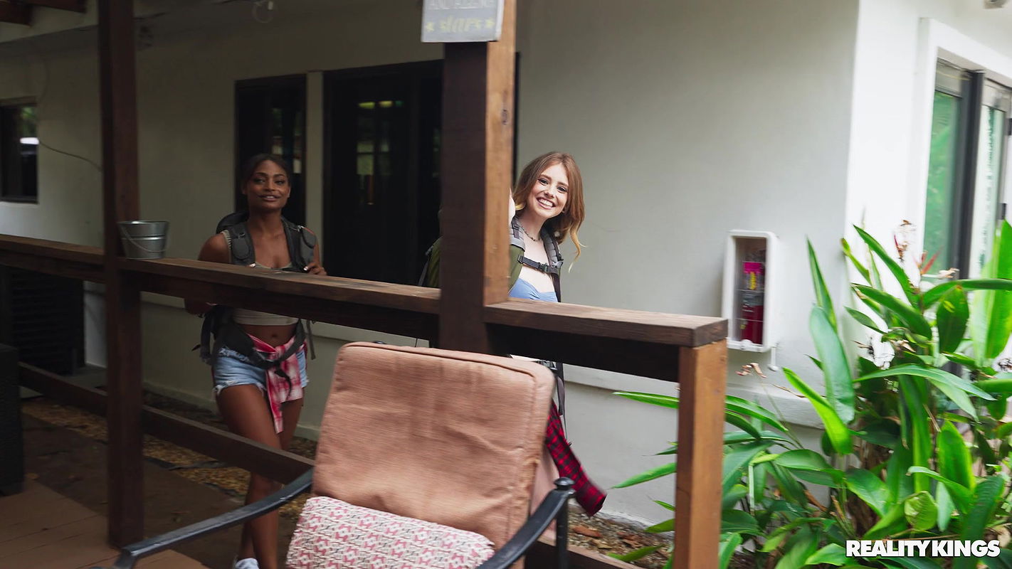 Crazy College GFs with Rhae Woods & Lucy Foxx in A Hostel Takeover