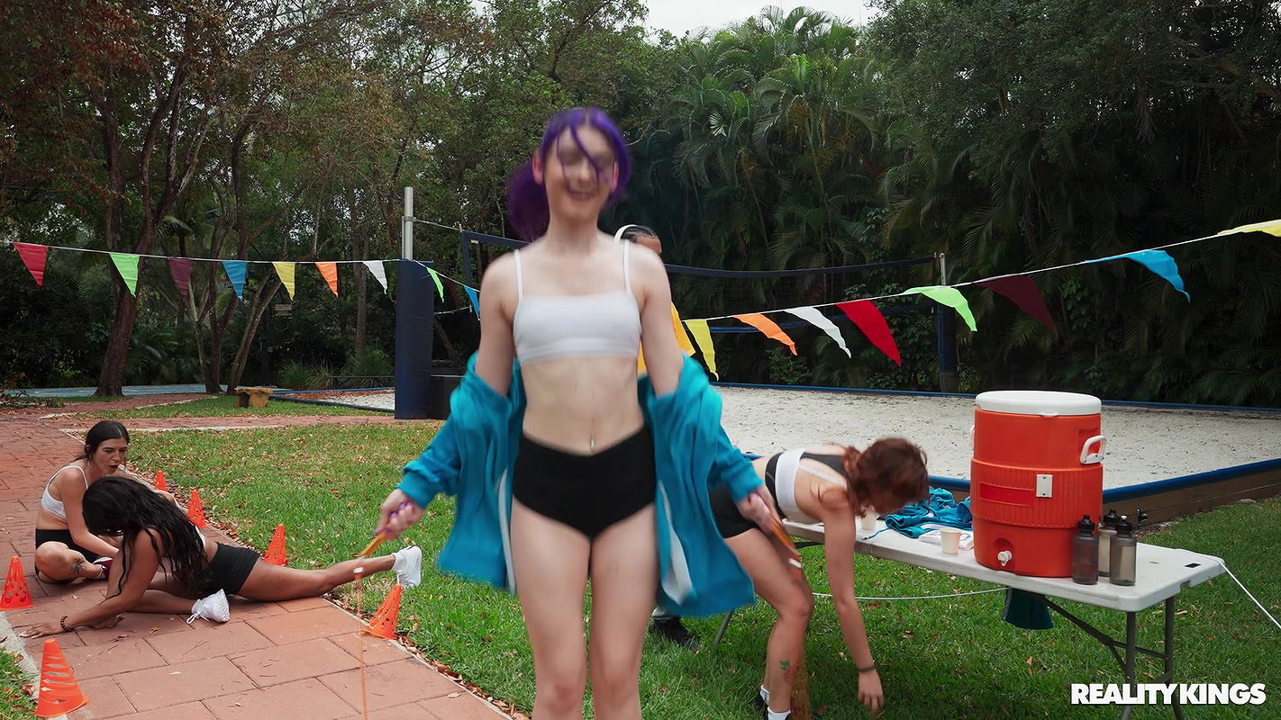 Crazy College GFs with Spiraling Spirit in Sporty Shorty Loves To Fuck