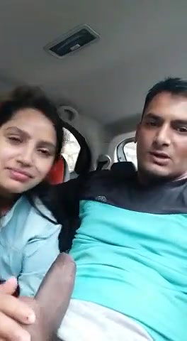 Horny Girlfriend Sucking Boyfriend Cock In Car