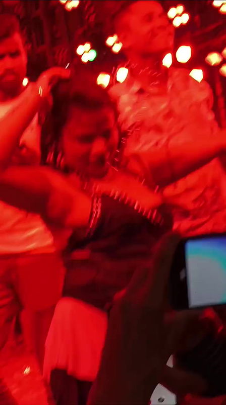 Desi Local Stage Dancer Girl Hot Tempting Dance & her Boobs Press on Show..