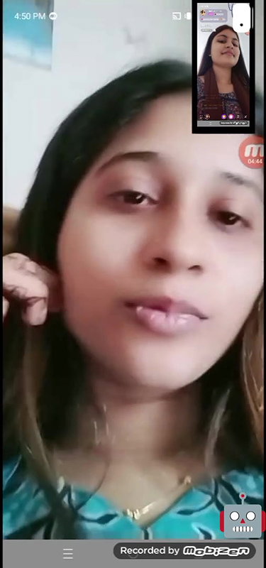 Sexy wife showing her big tits on video call