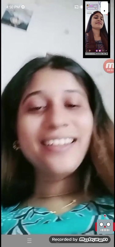 Sexy wife showing her big tits on video call