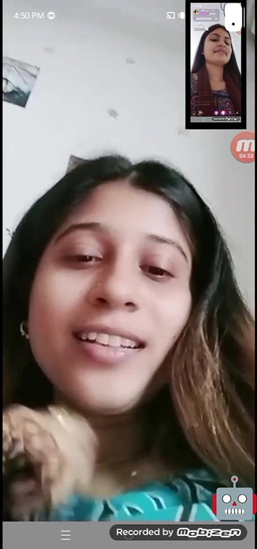 Sexy wife showing her big tits on video call