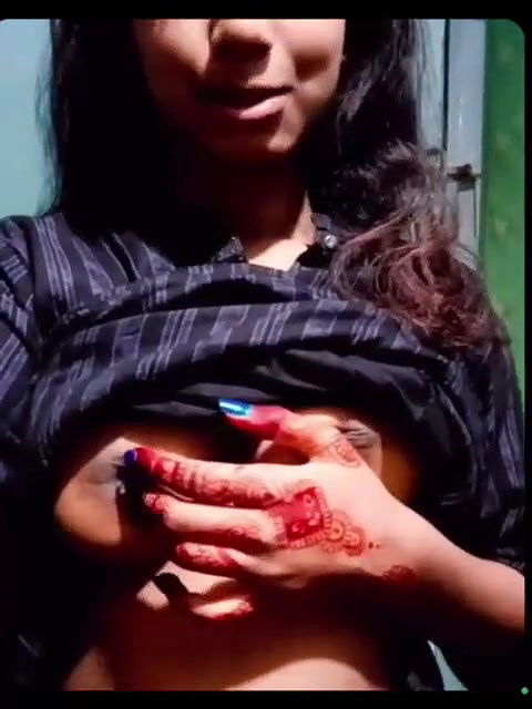 Cute bengali girlfriend showing her cute nipple on vc